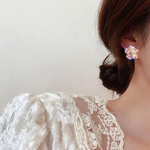 Load image into Gallery viewer, Blooming Crystal Flower Earrings