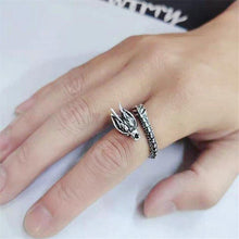 Load image into Gallery viewer, Dragon Sterling Silver Ring