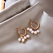 Load image into Gallery viewer, Pearl Hoop Earrings
