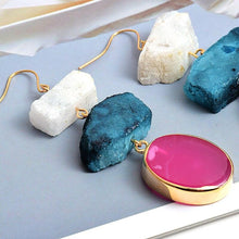 Load image into Gallery viewer, Natural Stone Statement Earrings
