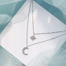 Load image into Gallery viewer, Crescent Moon & Star Necklace