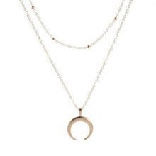 Load image into Gallery viewer, Layered Crescent Moon Necklace