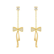 Load image into Gallery viewer, Crystal Bow Earrings