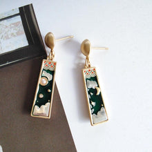 Load image into Gallery viewer, Moon & Cloud Drop Earrings