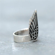 Load image into Gallery viewer, Angel Wing Silver Ring