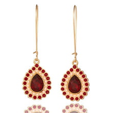 Load image into Gallery viewer, Red Pendant Boho Earrings