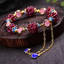 Load image into Gallery viewer, Natural Garnet Stone Pomegranate Bracelet