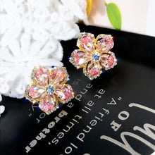 Load image into Gallery viewer, Blooming Crystal Flower Earrings