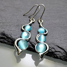 Load image into Gallery viewer, Blue Moonstone Drop Earrings