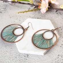 Load image into Gallery viewer, Boho Thread Hoop Earrings