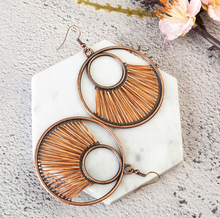 Load image into Gallery viewer, Boho Thread Hoop Earrings