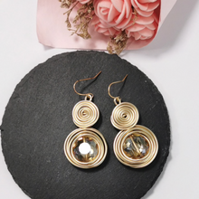 Load image into Gallery viewer, Handmade Crystal Statement Earrings