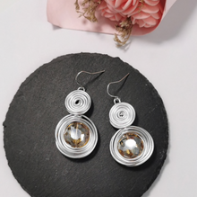 Load image into Gallery viewer, Handmade Crystal Statement Earrings