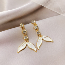 Load image into Gallery viewer, Mermaid Tail Crystal Earrings