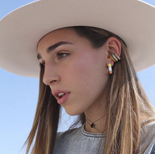 Load image into Gallery viewer, Multi-Colored Hoop Earrings
