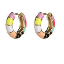 Load image into Gallery viewer, Multi-Colored Hoop Earrings