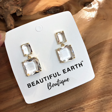 Load image into Gallery viewer, Clear Crystal Statement Earrings