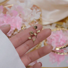 Load image into Gallery viewer, Golden Rose Earrings