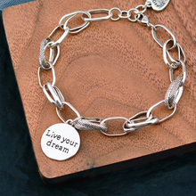 Load image into Gallery viewer, 'Live Your Dream' Silver Bracelet