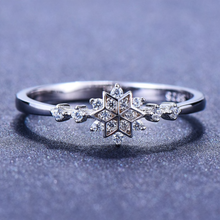 Load image into Gallery viewer, 925 Sterling Silver Snowflake Ring