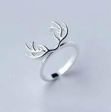 Load image into Gallery viewer, Silver Deer Antler Ring