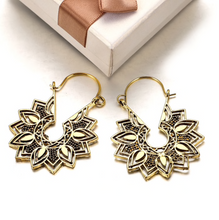 Load image into Gallery viewer, Mandala Flower Drop Earrings