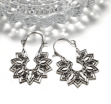 Load image into Gallery viewer, Mandala Flower Drop Earrings