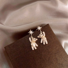 Load image into Gallery viewer, Crystal Teddy Bear Earrings