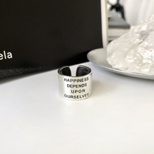 Load image into Gallery viewer, 'Happiness Depends Upon Ourselves' Ring