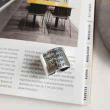 Load image into Gallery viewer, 'Happiness Depends Upon Ourselves' Ring