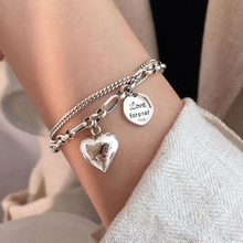 Load image into Gallery viewer, 'Love Forever' Silver Charm Bracelet