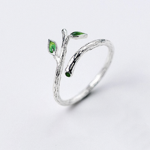 Load image into Gallery viewer, Green Vine Silver Ring