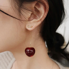 Load image into Gallery viewer, Celia Rouge Cherry Earrings