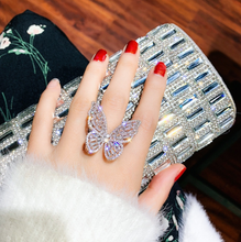 Load image into Gallery viewer, Crystal Butterfly Ring