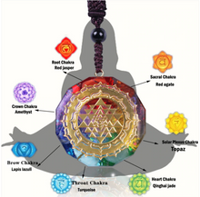 Load image into Gallery viewer, Seven Chakra Orgonite Necklace