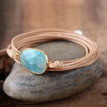 Load image into Gallery viewer, Labradorite Stone Wrap Bracelet