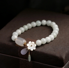 Load image into Gallery viewer, Emerald Jade Stone & Agate Bracelet