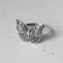 Load image into Gallery viewer, Sterling Silver Butterfly Ring