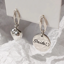 Load image into Gallery viewer, Smile & Heart Drop Earrings