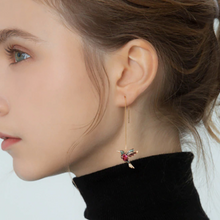 Load image into Gallery viewer, Hummingbird Tassel Earrings