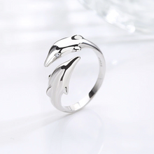 Load image into Gallery viewer, Dolphin Sterling Silver Ring