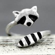 Load image into Gallery viewer, Raccoon 925 Sterling Silver Ring