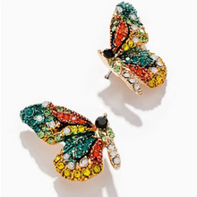 Load image into Gallery viewer, Colorful Butterfly Earrings