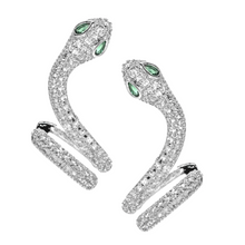 Load image into Gallery viewer, Crystal Snake Earrings