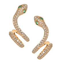 Load image into Gallery viewer, Crystal Snake Earrings