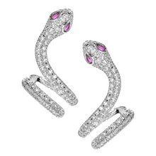 Load image into Gallery viewer, Crystal Snake Earrings