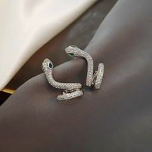 Load image into Gallery viewer, Crystal Snake Earrings