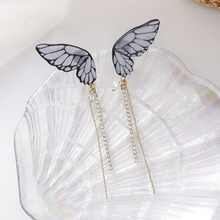 Load image into Gallery viewer, Butterfly Wing Tassel Earrings