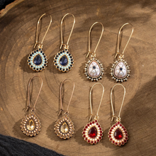 Load image into Gallery viewer, Crystal Stone Drop Earrings