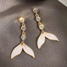 Load image into Gallery viewer, Mermaid Tail Crystal Earrings
